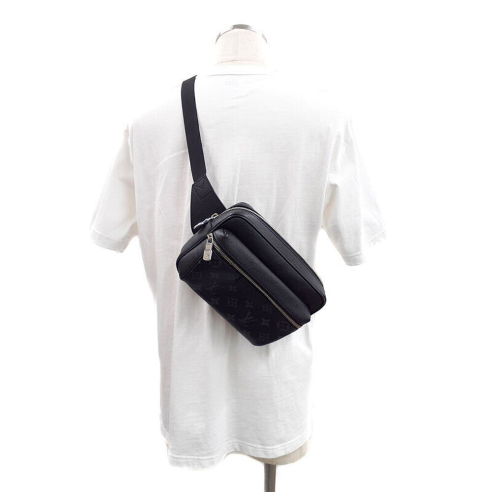 Louis Vuitton Bag Black Outdoor Body Bum Rama Leather Taiga - Picture 9 of 9